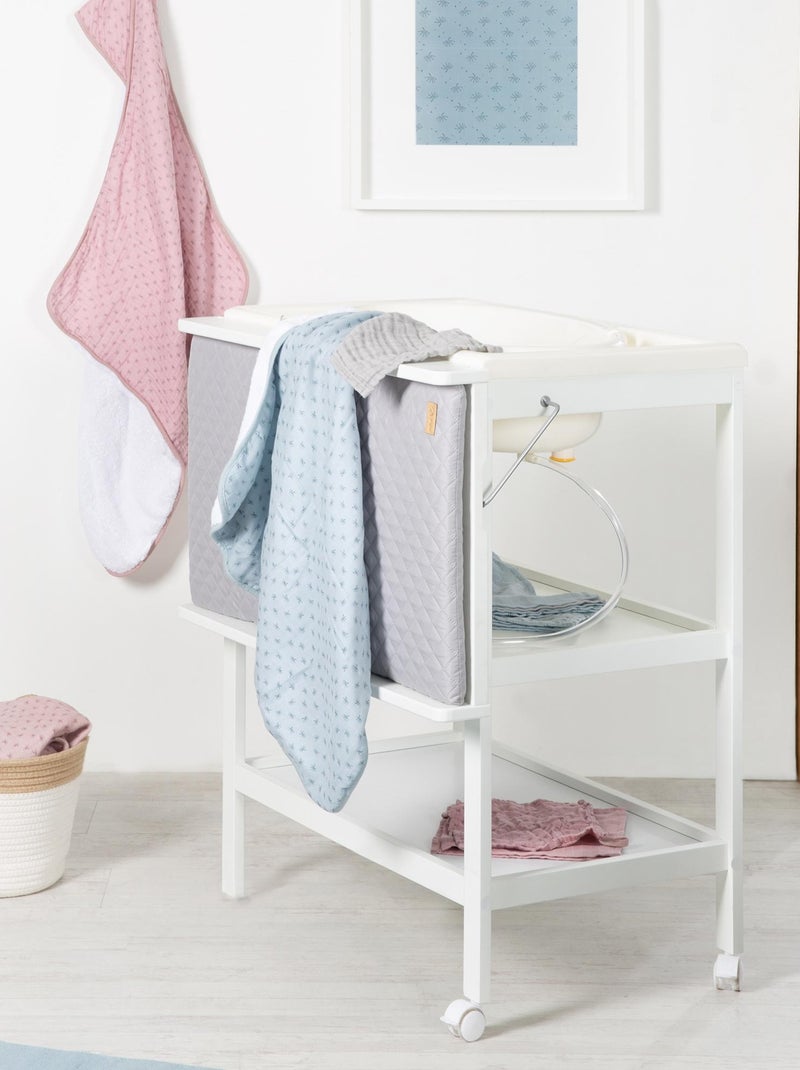 ROBA Table à Langer avec Baignoire Bébé 2en1 + Matelas à Langer Hydrofuge roba Style Gris Blanc Gris - Kiabi