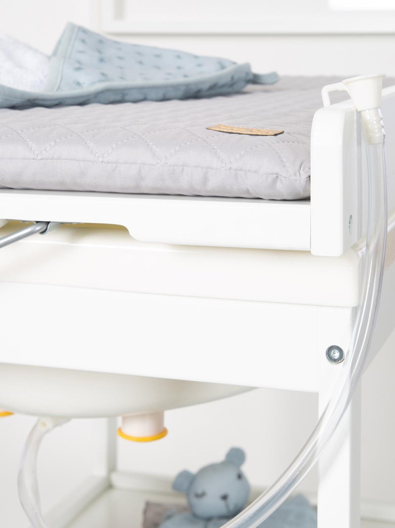 ROBA Table à Langer avec Baignoire Bébé 2en1 + Matelas à Langer Hydrofuge roba Style Gris Blanc Gris - Kiabi