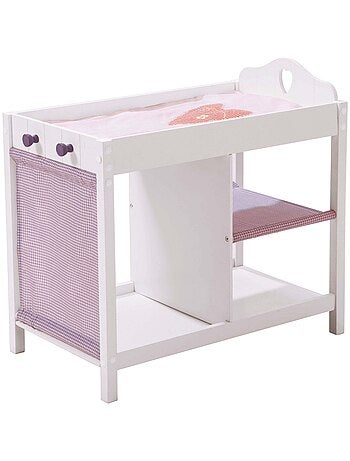 ROBA Table à langer de Poupée en Bois "Fienchen" + Équipement Textile