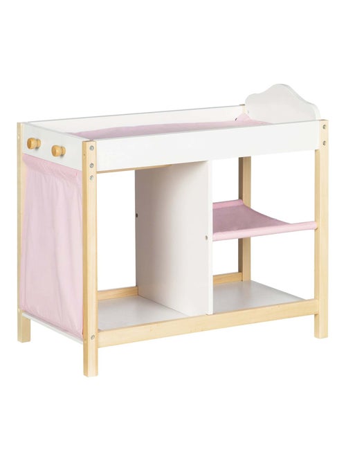 ROBA Table à langer de Poupée en Bois "Scarlett" + Équipement Textile - Kiabi