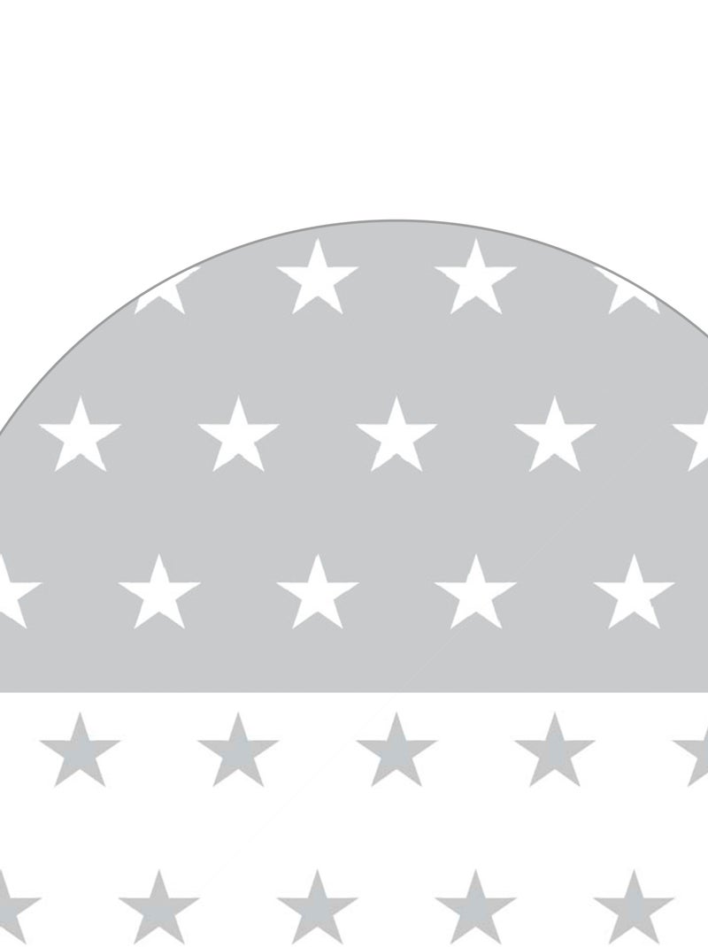 ROBA Tapis de Parc Universel avec Bords Little Stars - Imprimé Étoile Blanc Gris - Kiabi