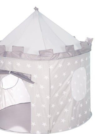 ROBA Tente de Jeu Enfant "Ritterburg" - Château de Chevalier + Sac - Gris Imprimé Étoiles