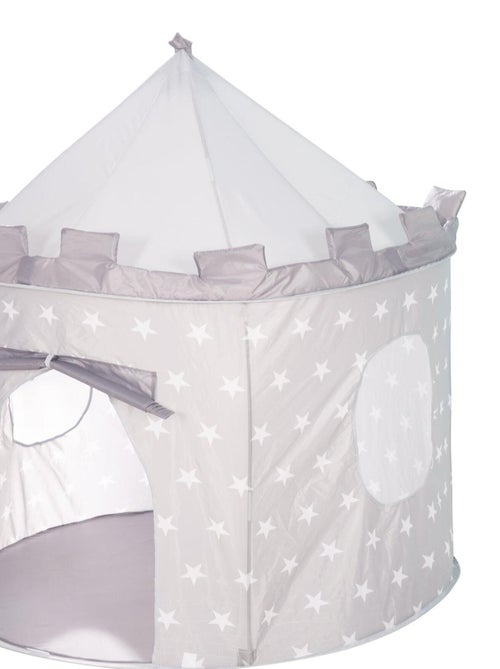 ROBA Tente de Jeu Enfant "Ritterburg" - Château de Chevalier + Sac - Gris Imprimé Étoiles - Kiabi