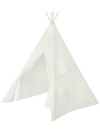 ROBA Tente de Jeu Indienne "Tipi" pour Enfant + Sac de Transport - Beige