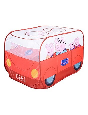 ROBA Tente de Jeu pour Enfant 'Peppa Pig' - Tente Pop Up en Forme de Voiture - Rouge - Blanc