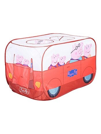 ROBA Tente de Jeu pour Enfant 'Peppa Pig' - Tente Pop Up en Forme de Voiture - Rouge - Blanc