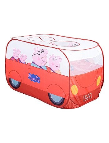ROBA Tente de Jeu pour Enfant 'Peppa Pig' - Tente Pop Up en Forme de Voiture - Rouge - Blanc