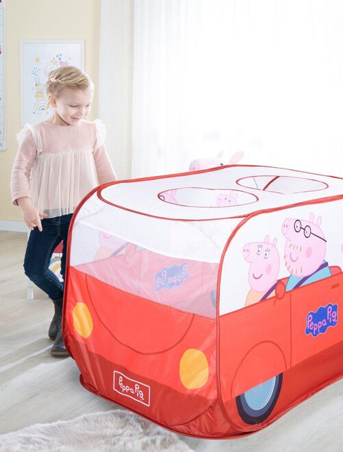 PEPPA PIG Pouf de Rangement Carré - 31 x 31 x 33 cm - Bleu et vert - Puériculture