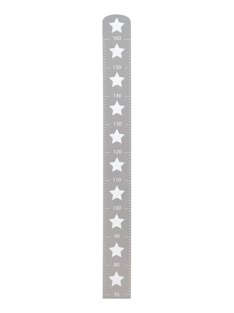 ROBA Toise Bébé en Bois "Little Stars" - Motif Étoile - Échelle jusqu'à 160 cm - Gris Gris - Kiabi