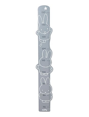 ROBA Toise "miffy®" – Échelle jusqu'à 150 cm pour enfant – Blanc/gris