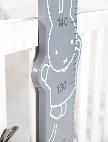 ROBA Toise "miffy®" – Échelle jusqu'à 150 cm pour enfant – Blanc/gris
