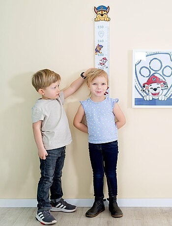 ROBA Toise Murale pour la Chambre d'Enfant 'Paw Patrol' - de 70 à 150 cm - Motif Chiens - Bleu-Gris