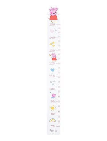 ROBA Toise Murale pour la Chambre d'Enfant 'Peppa Pig' - Échelle de 70 à 150 cm - Motif Truie - Rose