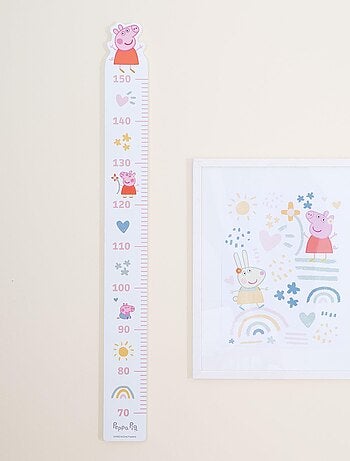 ROBA Toise Murale pour la Chambre d'Enfant 'Peppa Pig' - Échelle de 70 à 150 cm - Motif Truie - Rose