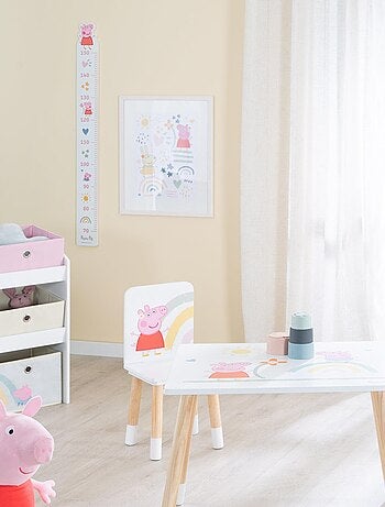 ROBA Toise Murale pour la Chambre d'Enfant 'Peppa Pig' - Échelle de 70 à 150 cm - Motif Truie - Rose