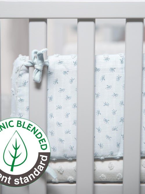 ROBA Tour de Lit Bébé - Lil Planet - Coton Bio - Bleu Clair - Kiabi