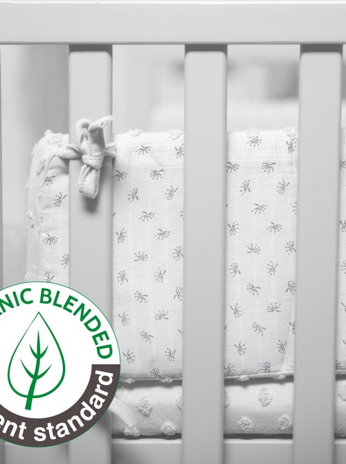 ROBA Tour de Lit Bébé - Lil Planet - Coton Bio - Gris Argenté - Kiabi