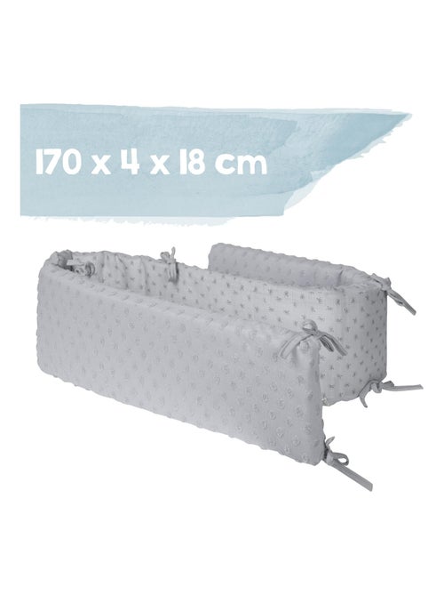 ROBA Tour de Lit Bébé - Lil Planet - Coton Bio - Gris Argenté - Kiabi