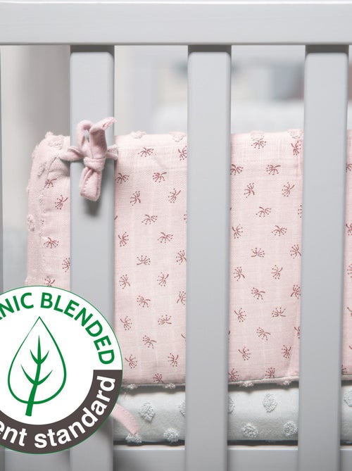 ROBA Tour de Lit Bébé - Lil Planet - Coton Bio - Rose - Kiabi