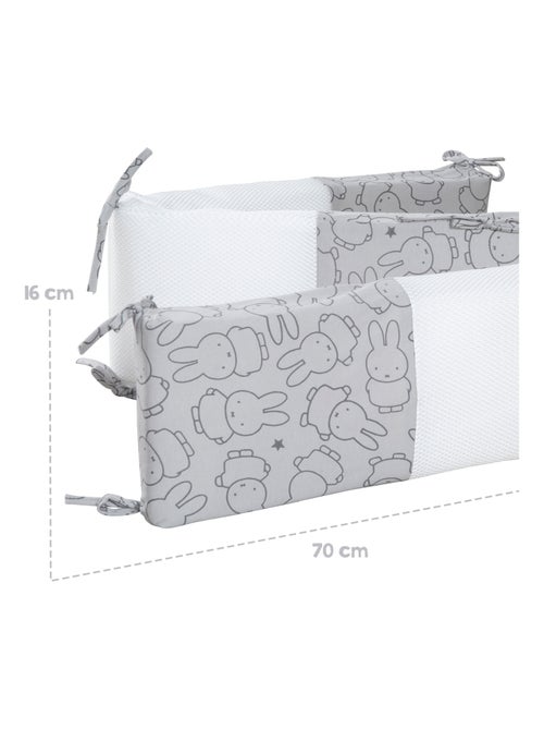 ROBA Tour de Lit Bébé "safe asleep®" - Air Plus "miffy®" - Gris  - Kiabi