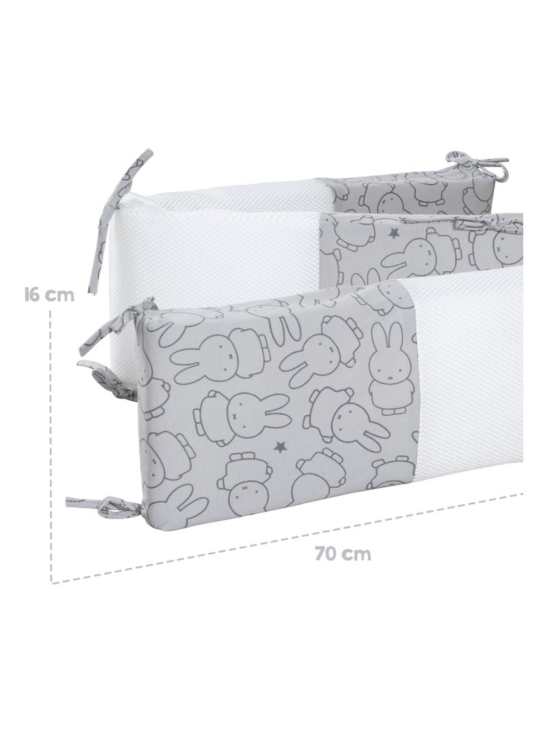 ROBA Tour de Lit Bébé "safe asleep®" - Air Plus "miffy®" - Gris  Gris - Kiabi