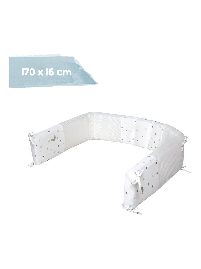 ROBA Tour de Lit Bébé "safe asleep®" - Air Plus "Sternenzauber" - Blanc Blanc - Kiabi