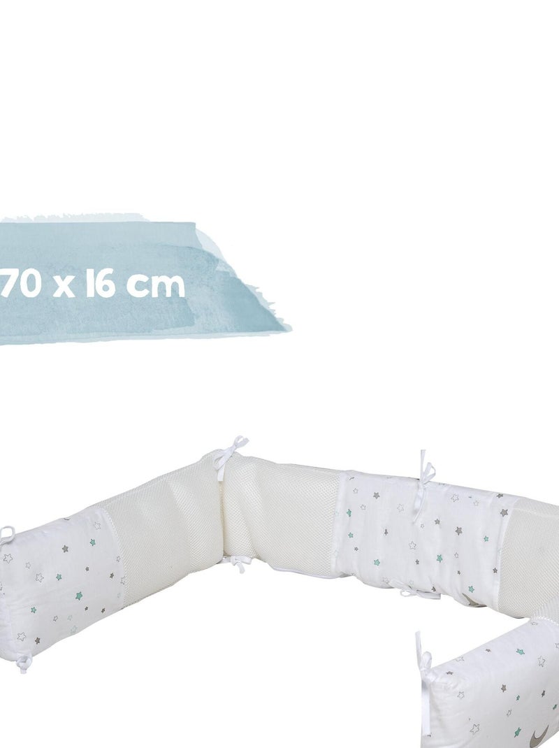 ROBA Tour de Lit Bébé safe asleep® - Easy Air Sternenzauber - Blanc Blanc - Kiabi