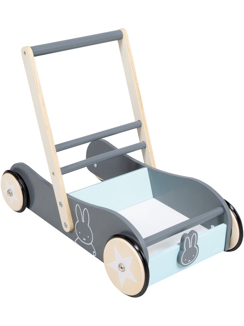 ROBA Trotteur Bébé Miffy® en Bois - avec Frein - Chariot de Marche -  Hauteur Poignée 45 cm - Gris Vert clair Blanc - Kiabi - 79.90€
