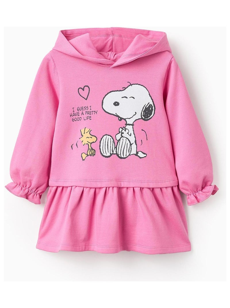 Robe 100% coton, imprimé Snoopy, matelassage SNOOPY Rose - Kiabi