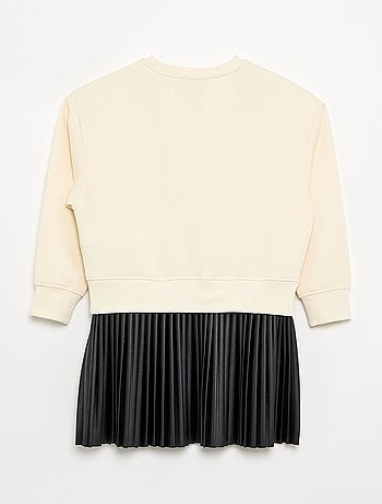 Robe 2 en 1 - Sweat + jupe plissée