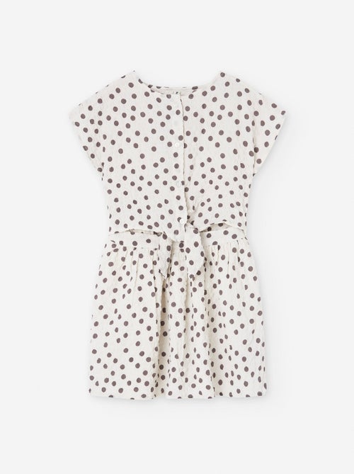 Robe 2 en 1 à Pois Tissu Froissé - Kiabi