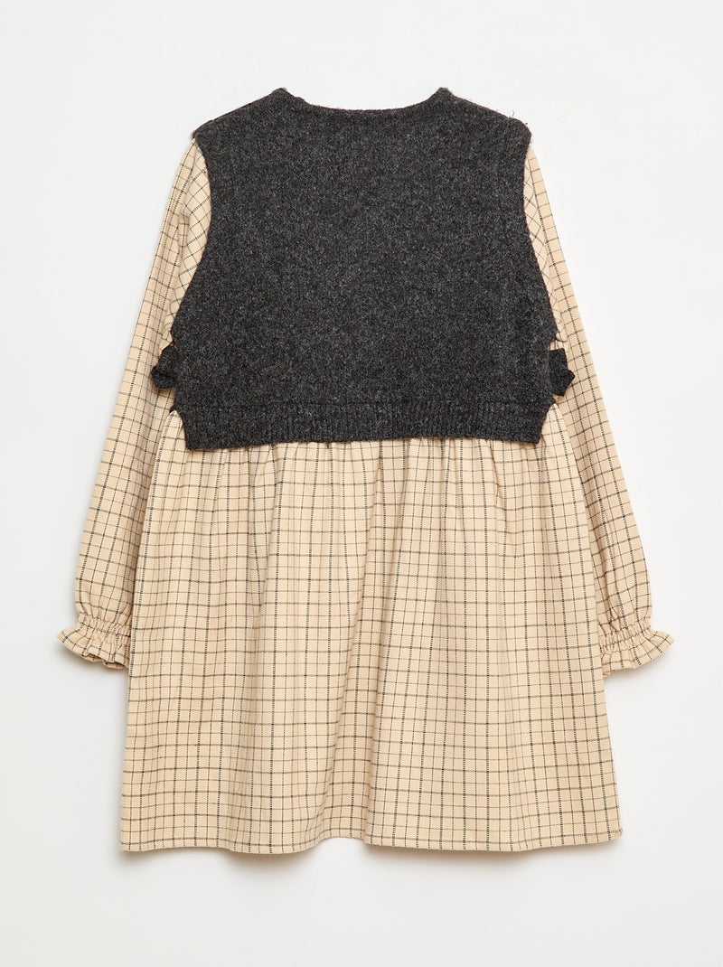 Robe 2 en 1 Beige - Kiabi