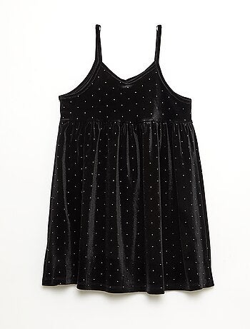 Robe 2 en 1 en velours avec strass