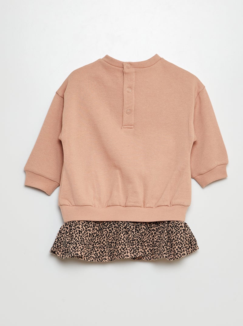 Robe 2 en 1 esprit sweat Rose - Kiabi