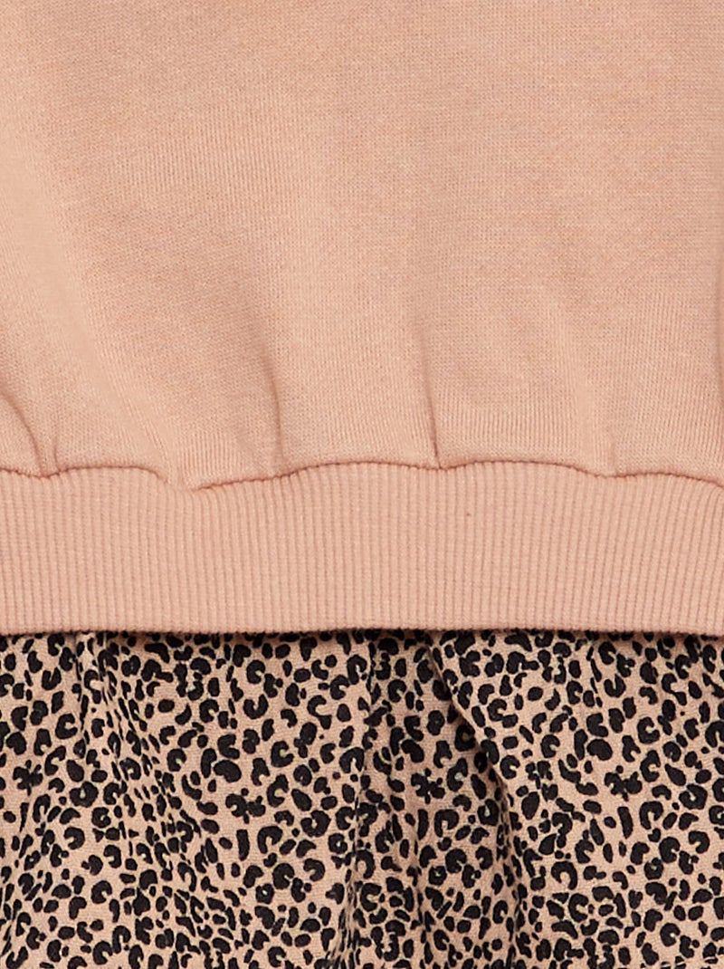 Robe 2 en 1 esprit sweat Rose - Kiabi