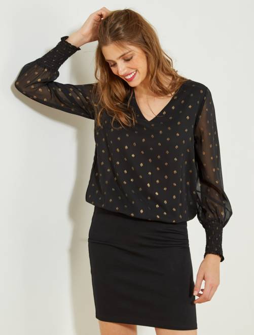 Robe 2 en 1 jupe et chemisier Femme - noir - Kiabi - 20,00€