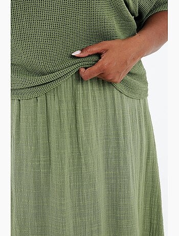 Robe 2en 1 en gaze de coton unie PAPRIKA