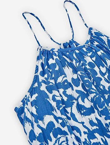 Robe à Bretelles avec Motif Floral