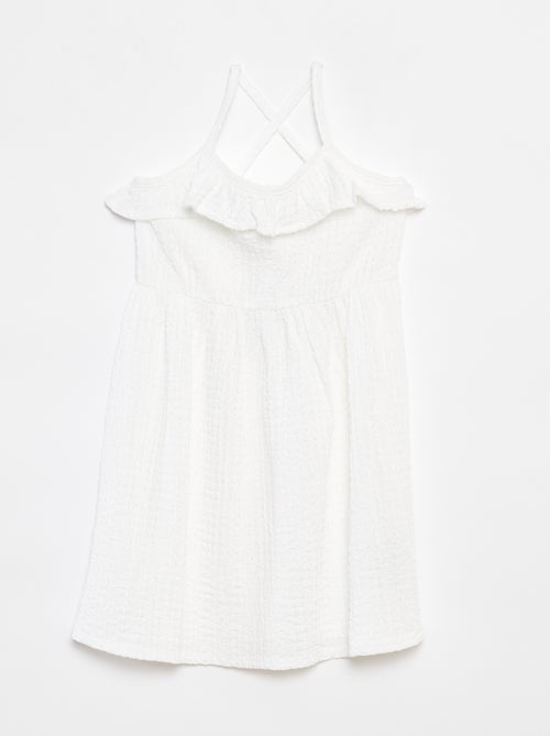 Robe à bretelles avec volants - Kiabi