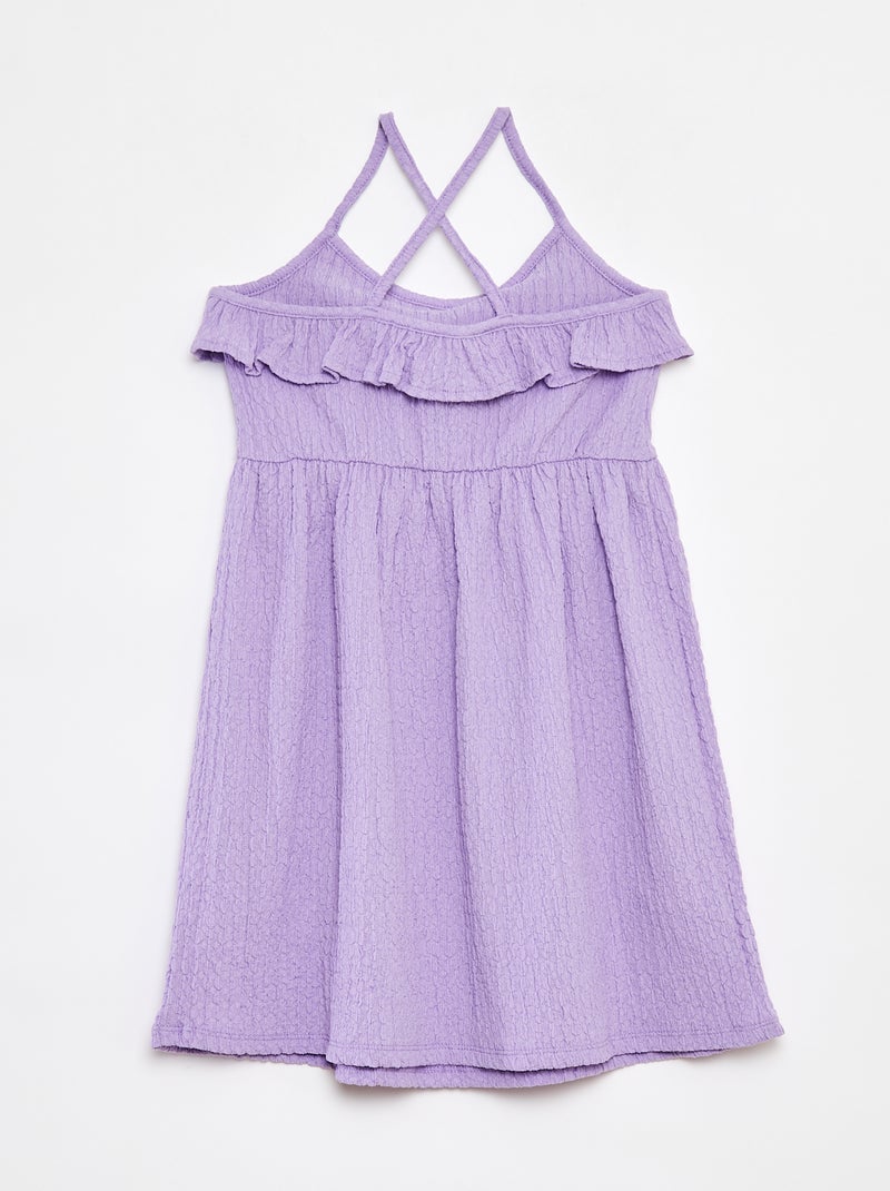 Robe à bretelles avec volants VIOLET - Kiabi