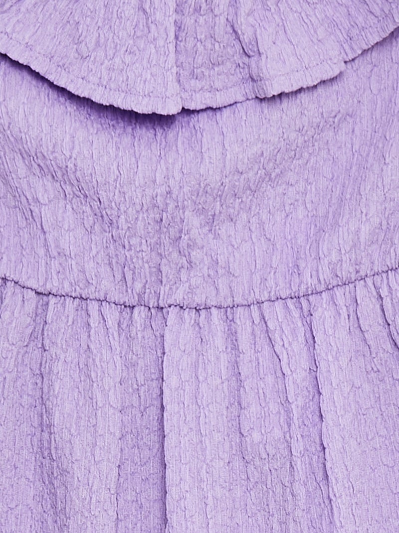 Robe à bretelles avec volants VIOLET - Kiabi