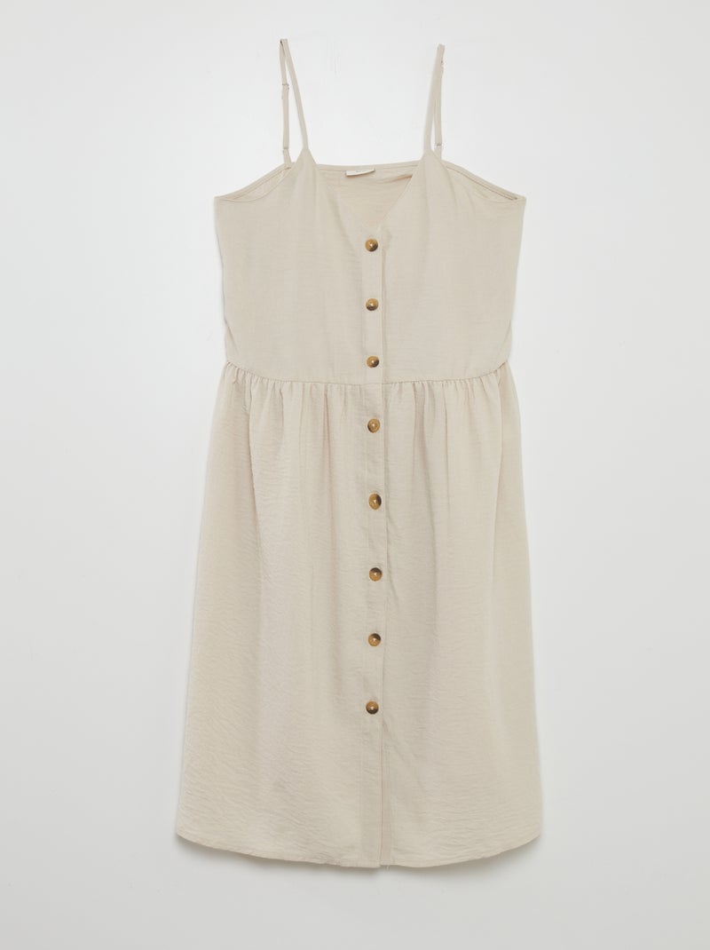 Robe à bretelles boutonnée 'JDY' Beige - Kiabi