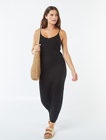 Robe à bretelles coupe midi en crochet