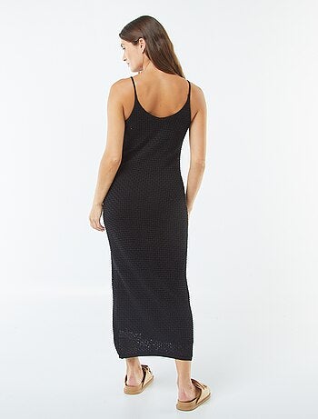 Robe à bretelles coupe midi en crochet