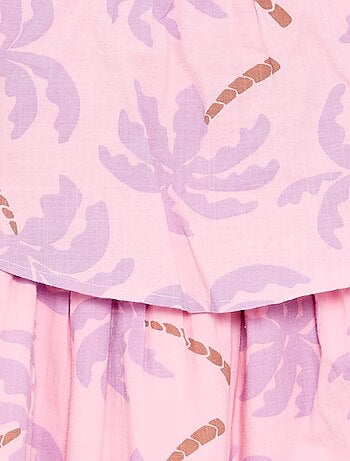 Robe à bretelles croisées + volants forme housse