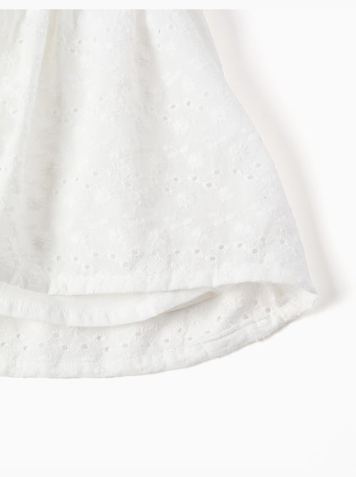 Robe à bretelles en coton avec broderie anglaise - Kiabi