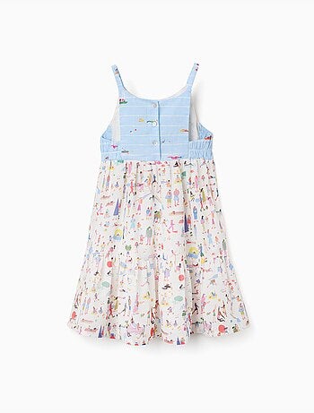 Robe à bretelles en coton avec imprimé Carolina Celas x Zippy