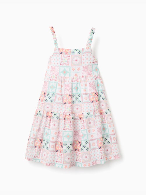 Robe à bretelles en coton avec motif mosaïque - Kiabi Robe à bretelles en coton avec motif mosaïque - Kiabi