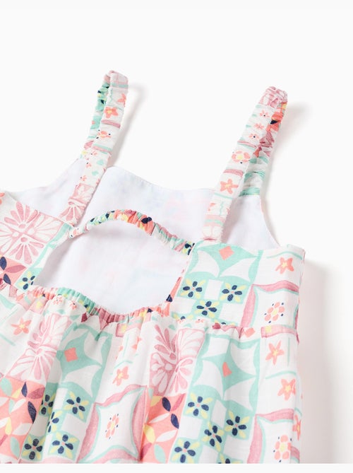Robe à bretelles en coton avec motif mosaïque - Kiabi Robe à bretelles en coton avec motif mosaïque - Kiabi