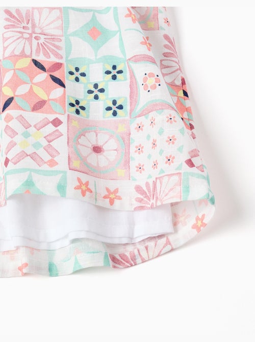 Robe à bretelles en coton avec motif mosaïque - Kiabi Robe à bretelles en coton avec motif mosaïque - Kiabi